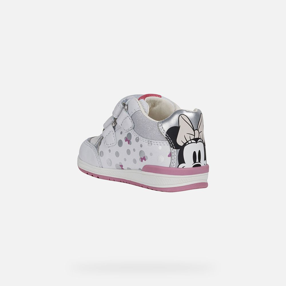 Geox Bebek Spor Ayakkabı Beyaz/Gümüş - Rishon Girl - GQP-384167